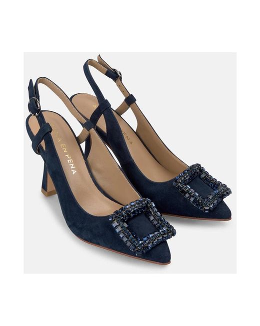 Alma En Pena. Blue Brosche Absatzschuh