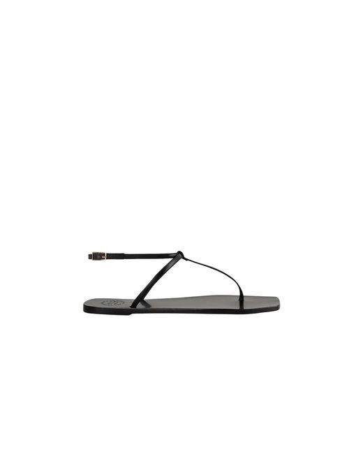 Atp Atelier Black Flat Sandals