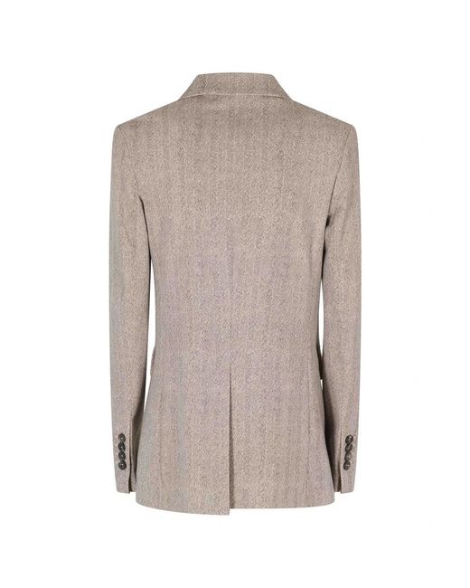 Circolo 1901 Visgraat Double-Breasted Blazer in het Gray