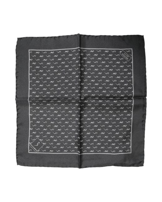 Dolce & Gabbana Black Pocket Scarves for men