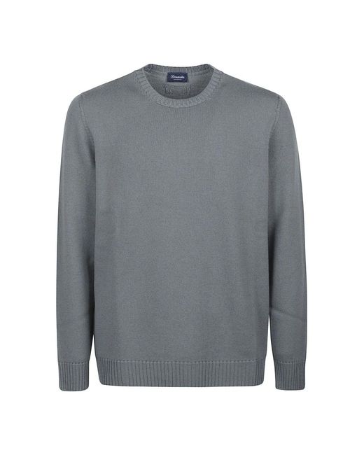 Drumohr Gray Round-Neck Knitwear for men