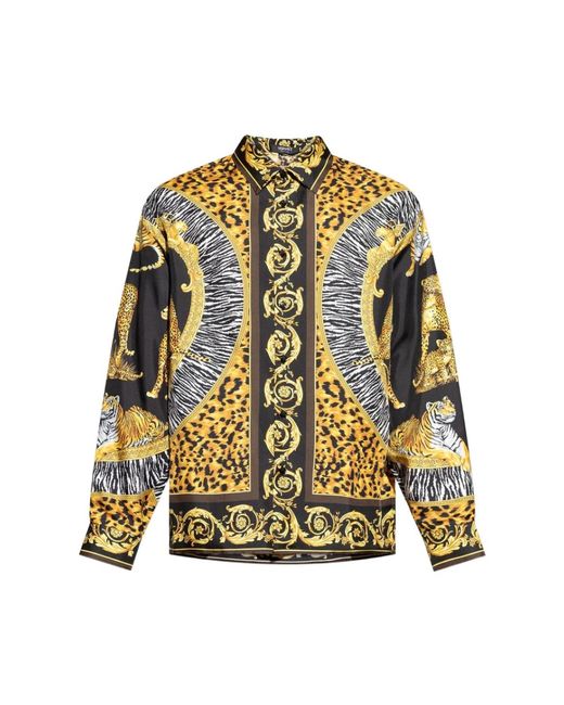 Versace Casual Shirts in het Yellow voor heren