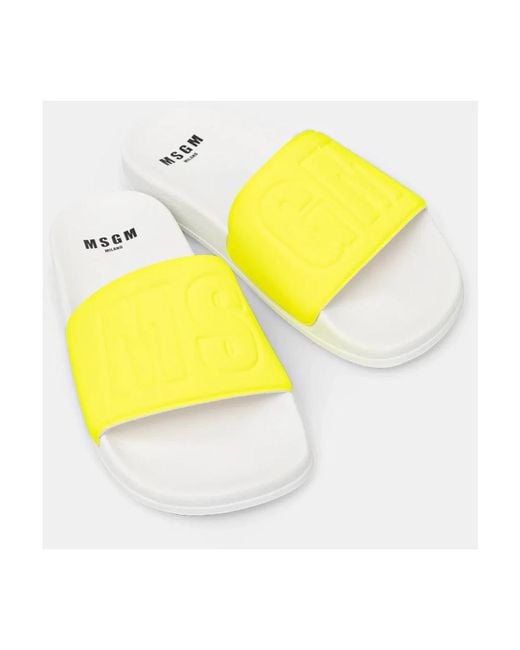 Sliders MSGM en coloris Yellow