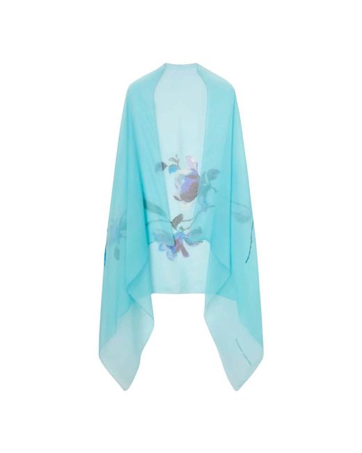 Ermanno Scervino Blue Silky Scarves