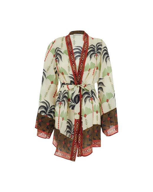 Anjuna Korte Kimono in het Multicolor
