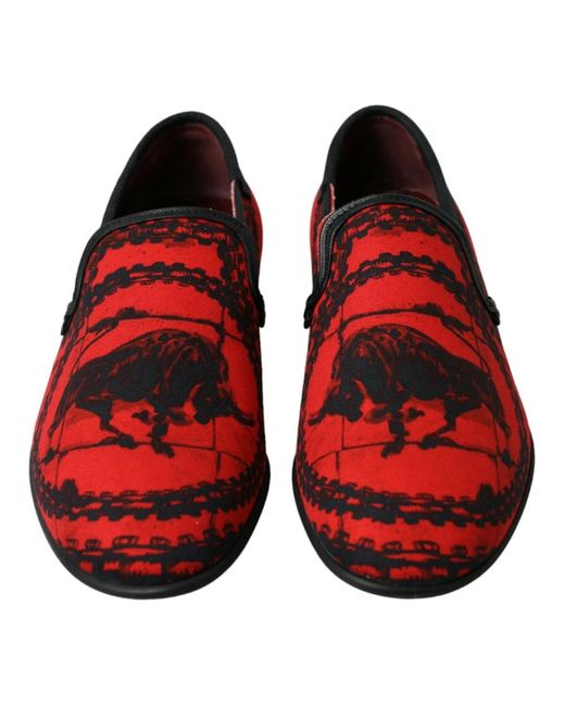 Dolce & Gabbana Red Loafers for men