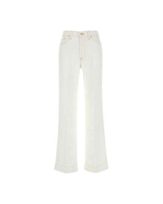7 For All Mankind White Weiße Moderne Dojo Hose