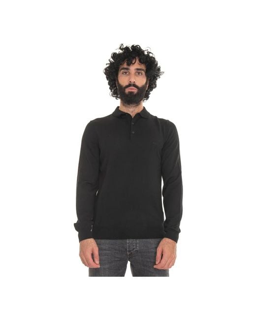 Round-Neck Knitwear Boss de hombre de color Black
