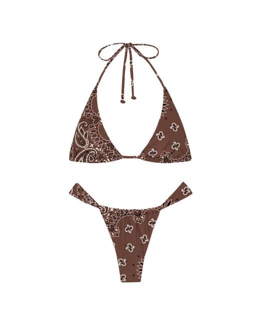 Mc2 Saint Barth Triangle Bikini Top in het Brown