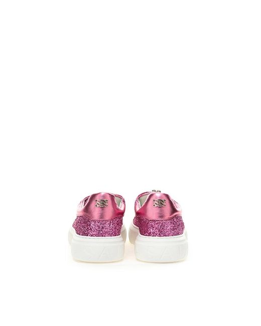 Casadei Pink Blumige off-road sneakers