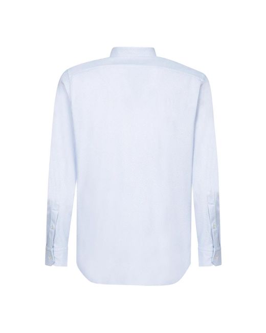 Dell'Oglio Blue Casual Shirts for men