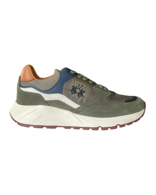 La Martina Wildleder und nylon sneaker in Gray für Herren