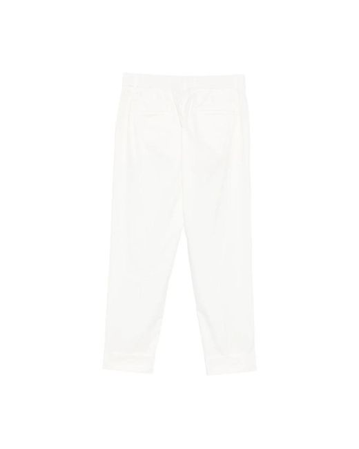 Peserico White Straight Trousers