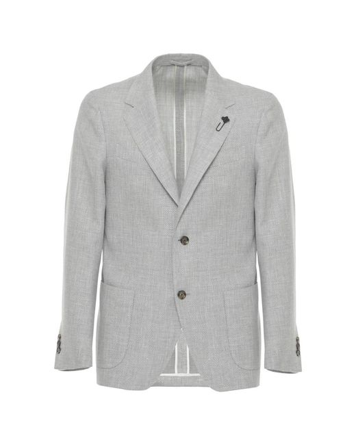 Lardini Wool Blend Jacket in het Gray voor heren