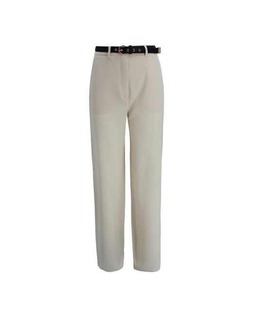 Max Mara Broeken ,Polyester Cady Broeken in het Gray