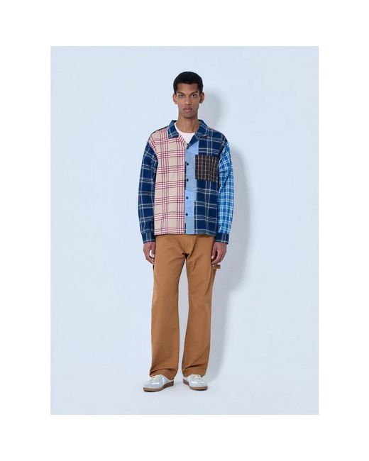STORY mfg. Blue Casual Shirts for men