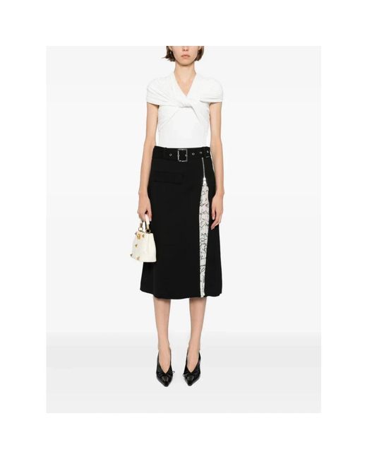 Karl Lagerfeld Black Midi Skirts