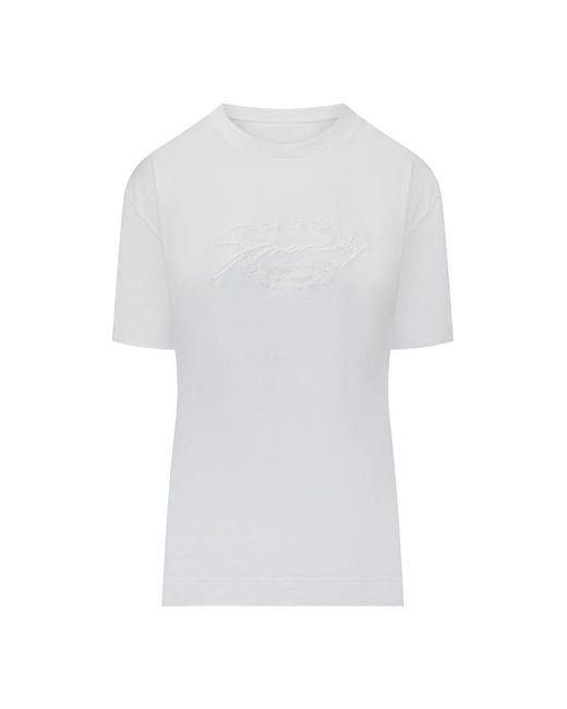 Givenchy White Bestickte Crew Neck Slim Fit T-Shirts
