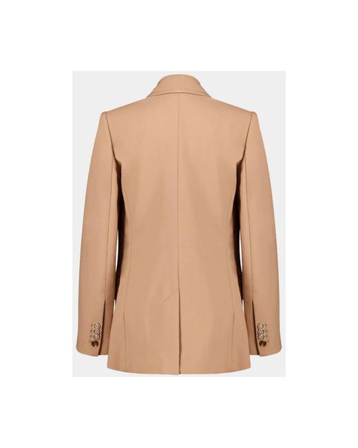 Zimmermann Jassen ,Wol Biscuit Hypnotic Double-Breasted Wollen Blazer in het Natural