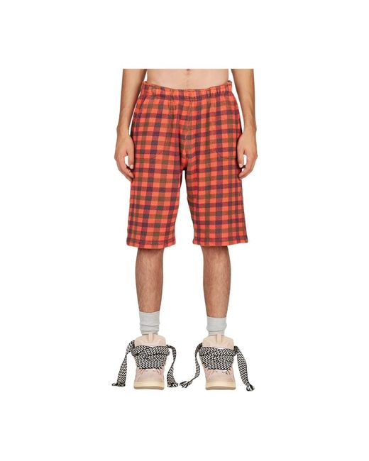 ERL Red Casual Shorts for men