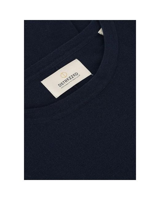 Dstrezzed Tops ,Blauw ,Katoen Donkerblauwe Tee Voor Mannen in het Blue voor heren