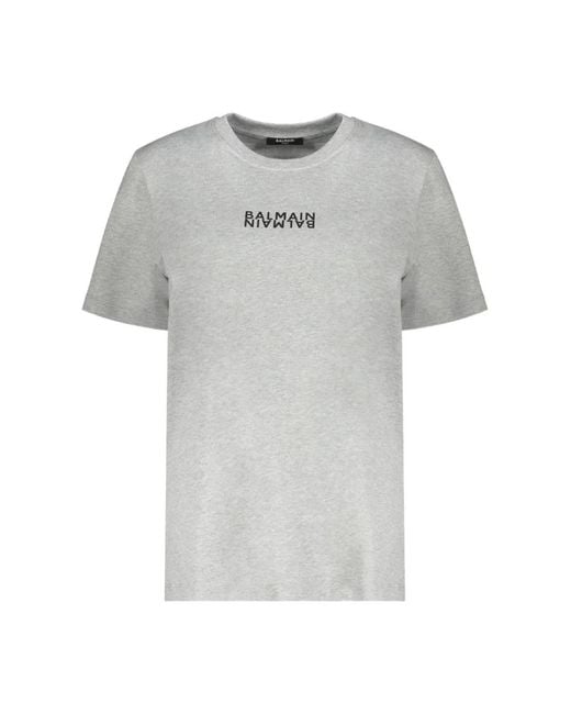 Balmain Gray T-Shirts