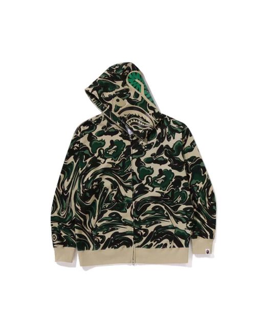 A Bathing Ape Green Zip-Throughs for men