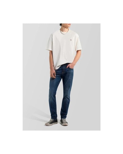 Gas Blue Slim Fit Jeans for men