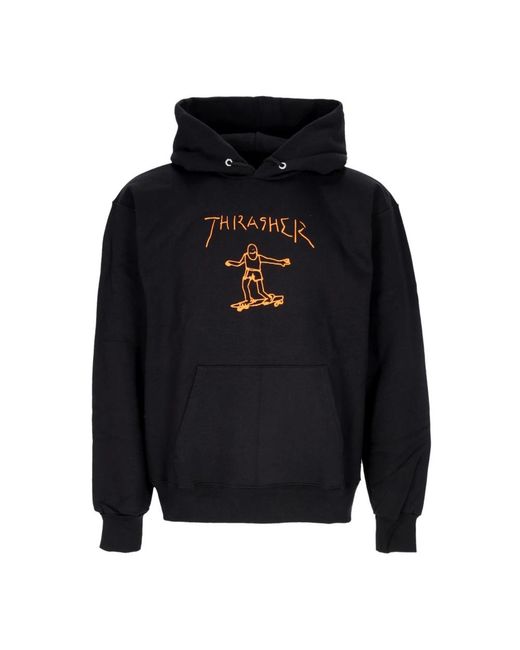 Thrasher Hoodies & Sweatvesten ,Zwart ,Katoen Zwart/Oranje Sweatshirt Hoodie in het Blue voor heren