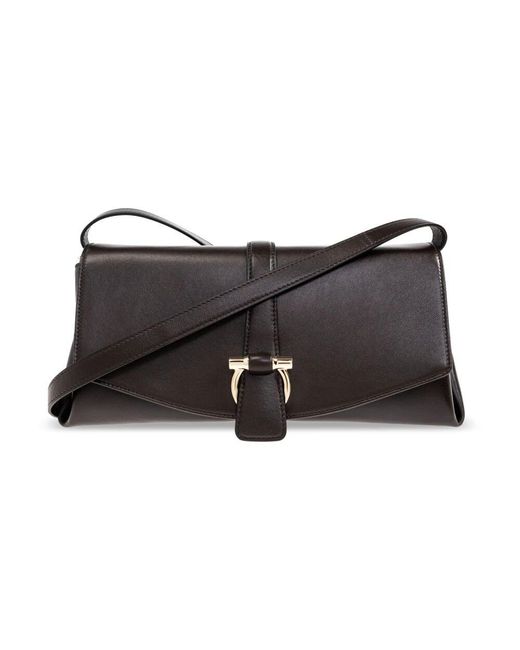 Ferragamo Black Leder-schultertasche