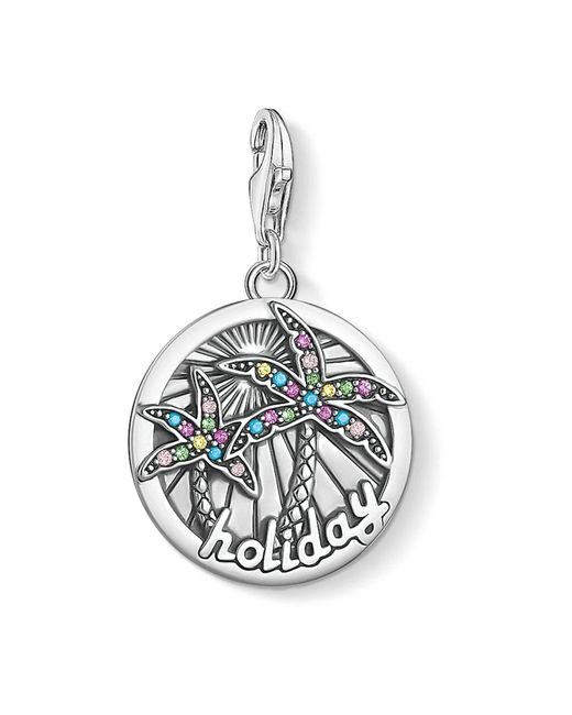 Thomas Sabo Metallic Charm-anhänger coin tropical 1768-342-7