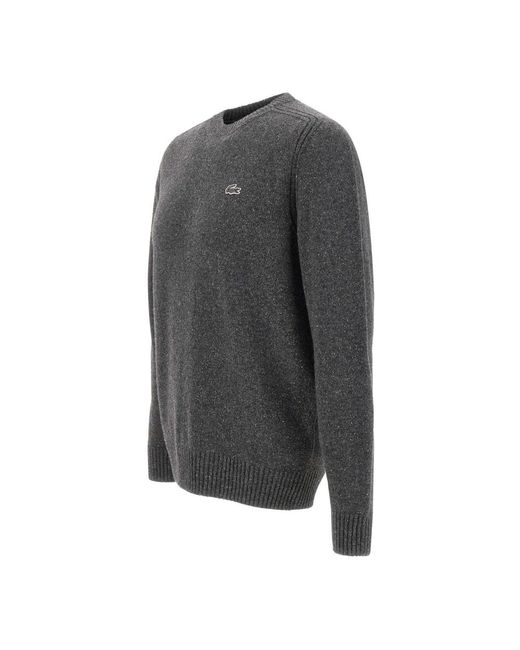 Lacoste Gray Round-Neck Knitwear for men