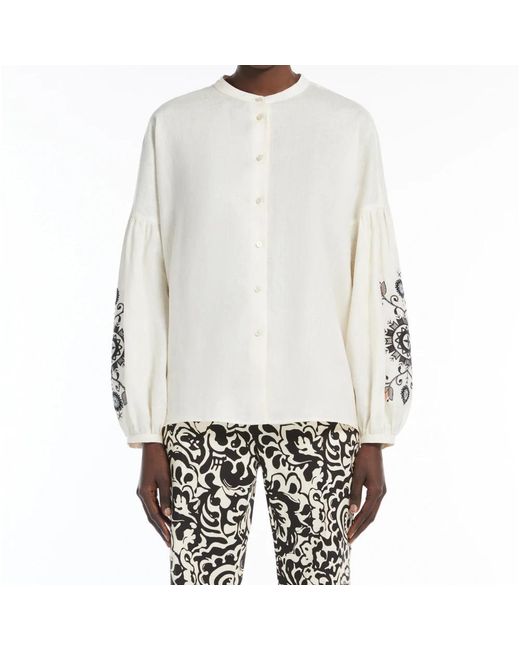 Weekend by Maxmara Overhemden ,Katoen Ilex Shirt in het White