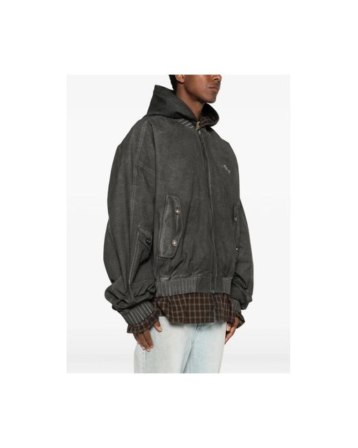 MADFRENZY Gray Bomber Jackets for men