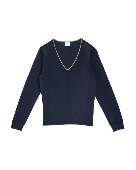 Paul Smith Blue V-Neck Knitwear