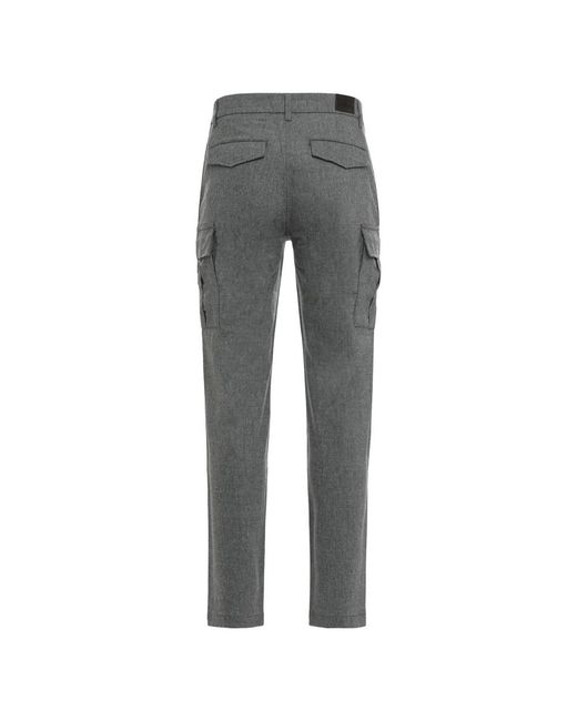 Moorer Gray Slim-Fit Trousers for men