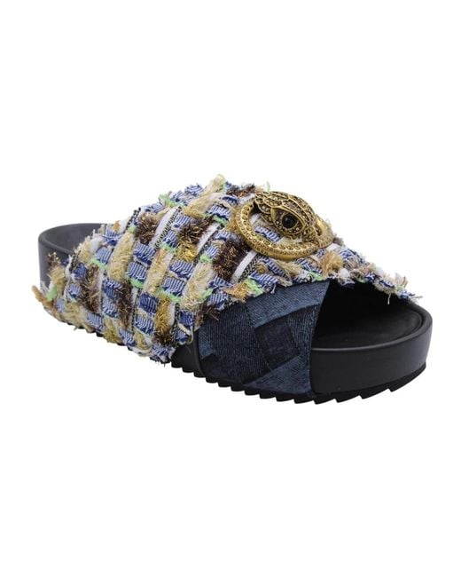 Kurt Geiger Blue Sliders