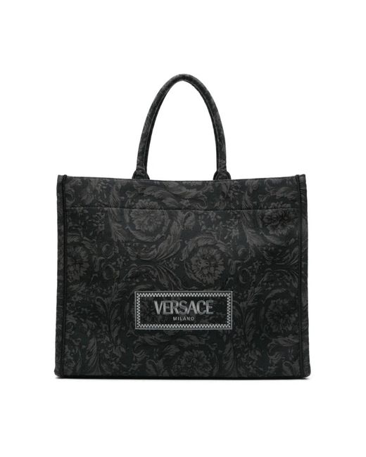 Versace Black Tote Bags for men