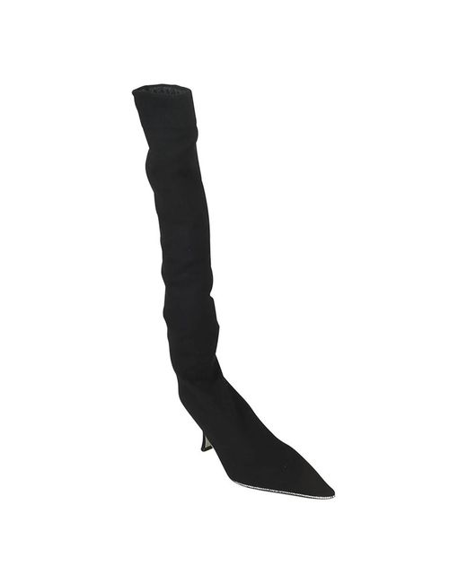 Rene Caovilla Black Over-The-Knee Boots