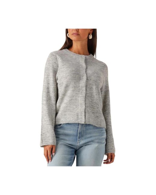 SELECTED Truien & Vesten ,Grijs ,Gebreide Vest Voor Gezellige Dagen in het Gray