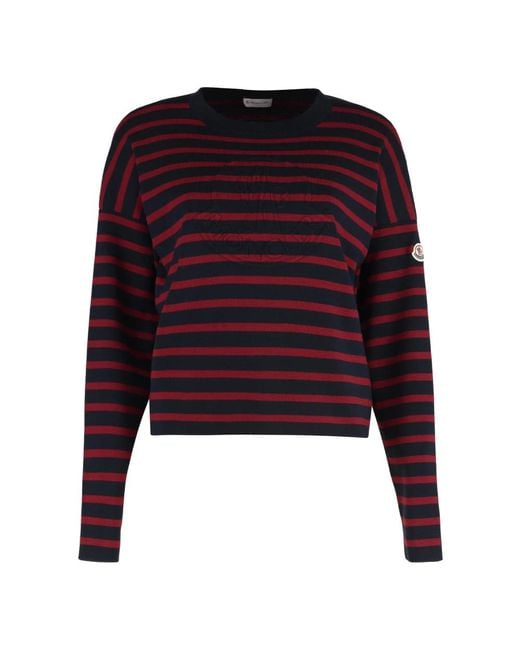 Moncler Purple Round-Neck Knitwear