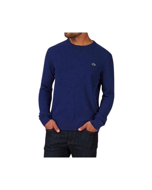 Lacoste Blue Round-Neck Knitwear for men