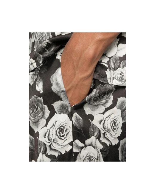 Ernest W. Baker Black Straight Trousers for men