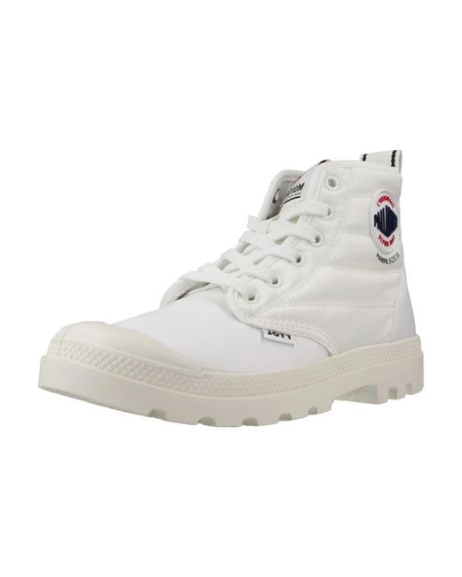 Lace-Up Boots Palladium de color White