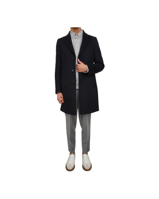 HUGO Black Single-Breasted Coats for men