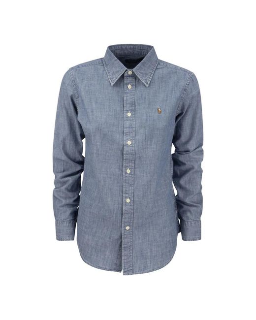 Camisa de algodón chambray con pony bordado Ralph Lauren de color Blue