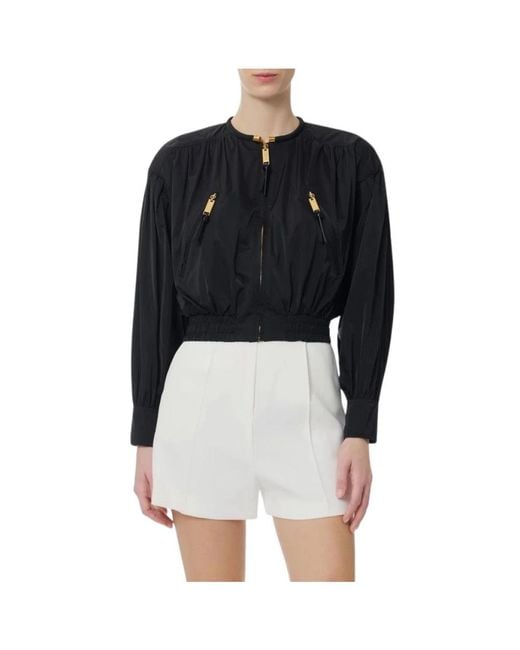 Elisabetta Franchi Black Bomber Jackets