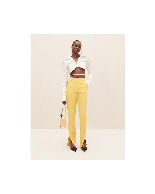 Jacquemus Yellow Wide Trousers