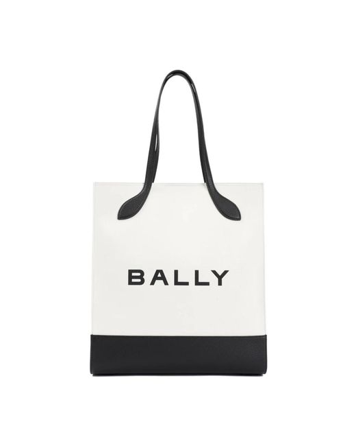 Logo shopping bag di Bally in White