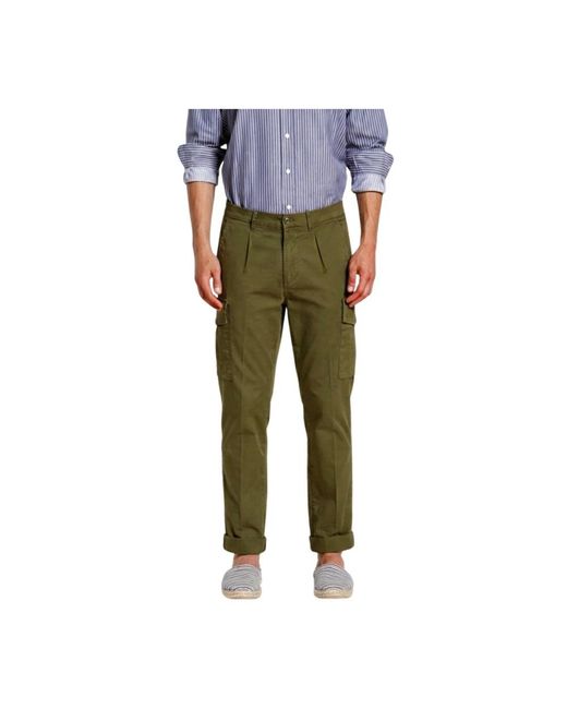 Mason's Green Slim-Fit Trousers for men